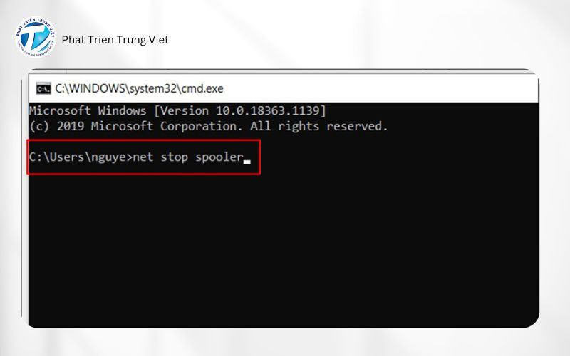 Hủy lệnh in qua Command Prompt (CMD) bước 2